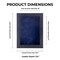 Black Wood Grain Shadow Box Frame with Acrylic Front - Navy Blue Suede Backing, 30 Sizes